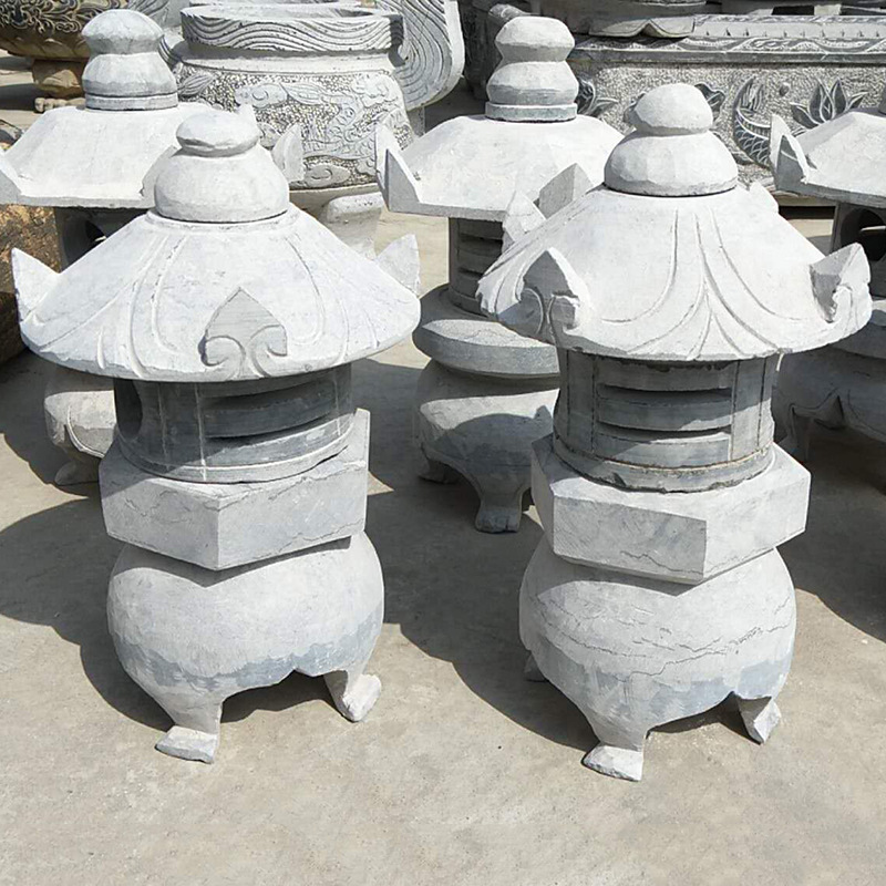 Granite stone garden Japanese lantern